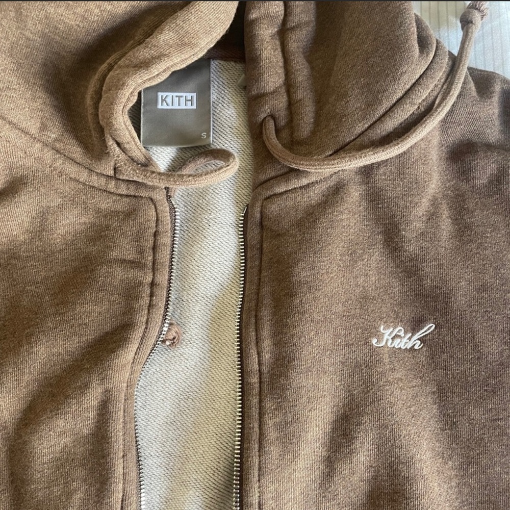 KITH cropped zip up hoodie